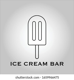 Ice cream bar flat icon vector. Summer food, hot, cool off concept.  Isolated objects. Vector illustration. Simple vector for Graphic design. 