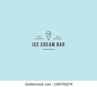 ice cream bar logo template design