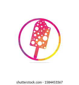 Ice Cream Bar. Ice cream logo Vector Logo Template Illustration Design.	
