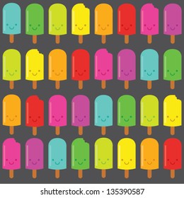 ice cream bar pattern dark background