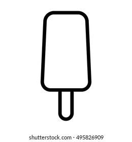 Ice cream bar / popsicle with stick line art vector icon for apps and websites