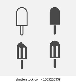 Ice cream bar vector icon set