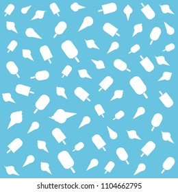 Ice cream baskground, summer pattern, vector-illustration.