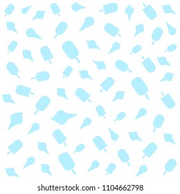 Ice cream baskground, summer pattern, vector-illustration.