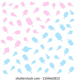 Ice cream baskground, summer pattern, vector-illustration.