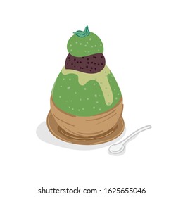 ice cream bingsu dessert drawing graphic object