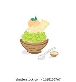 ice cream bingsu dessert drawing graphic object