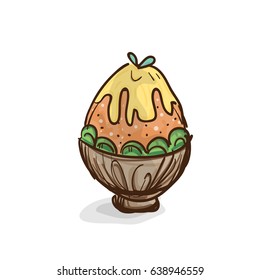 ice cream bingsu drawing object