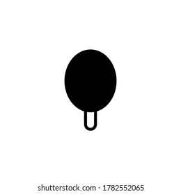 Ice Cream in black flat glyph, filled style isolated on white background