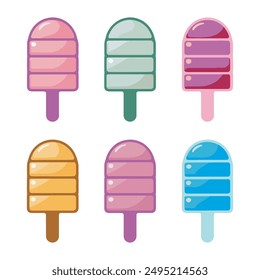 Ice cream black silhouette icons set on white. Balls in waffle cone, soft serve sundae in glass, Ice cream silhouette vector illustrations. Ice cream silhouettes isolated.