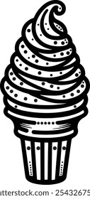 Ice cream Black Vector Design