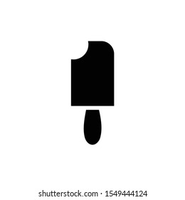 ice cream - black vector icon
