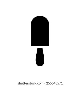 ice cream - black vector icon