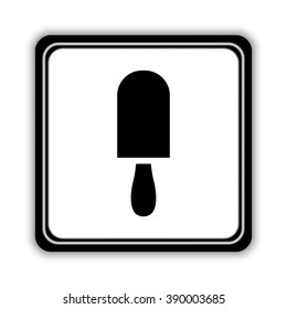 ice cream  - black vector icon