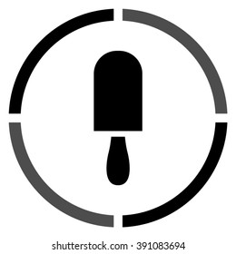 ice cream  - black vector icon