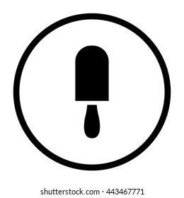 ice cream  - black vector icon