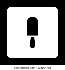 ice cream  - black vector icon