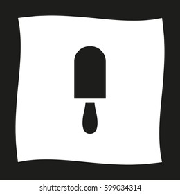 ice cream  - black vector icon