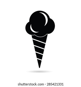 ice cream black vector illustration
