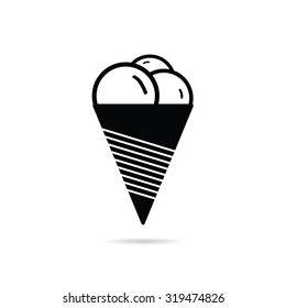 ice cream black vector silhouette