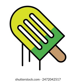 Ice cream block icon, vector illustration, filled style, best used for web