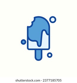ice cream blue icon, isolated icon in light background, perfect for website, blog, logo, graphic design, social media, UI, mobile app