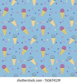 ice cream blue pattern
