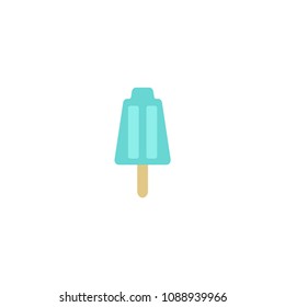 Ice cream, blue ice cream, vector illustration, summer sweets.