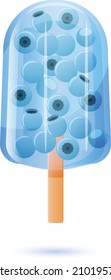 Ice cream blueberry ice, EPS 10
