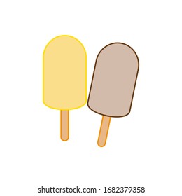 ice cream bonbon on white background