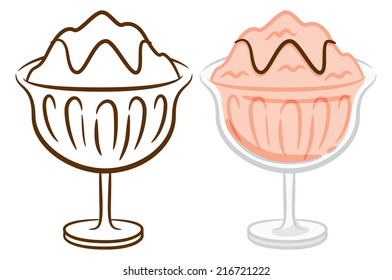 ice cream in a bowl