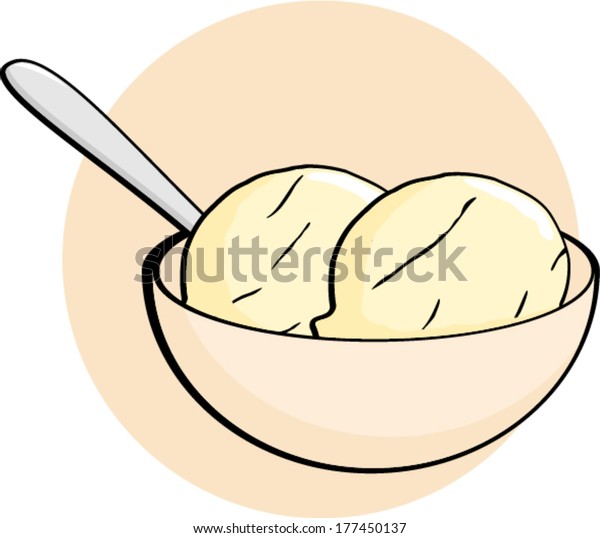 Ice Cream Bowl Stock Vector (Royalty Free) 177450137