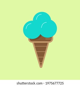 
Ice cream in bright cartoon style. Icecream vector in nice colors isolated on white background.