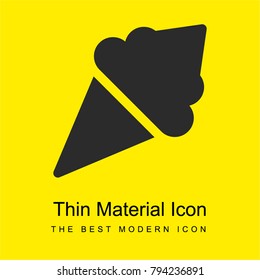 Ice cream bright yellow material minimal icon or logo design