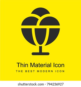 Ice cream bright yellow material minimal icon or logo design