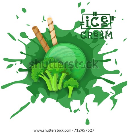 Similar – Image, Stock Photo Fresh Cream of Broccoli Soup