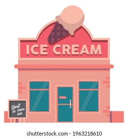 ice cream building facade front