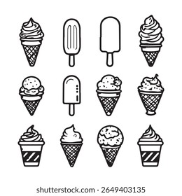 Ice cream in the bundle waffle cone logo vector 
