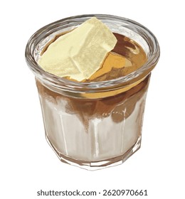 Ice cream cafe latte affogato espresso cafe beverage dessert