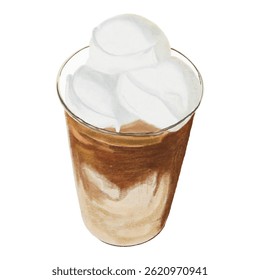 Ice cream cafe latte affogato espresso cafe beverage dessert