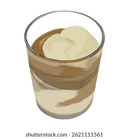 Ice cream cafe latte affogato espresso cafe beverage dessert