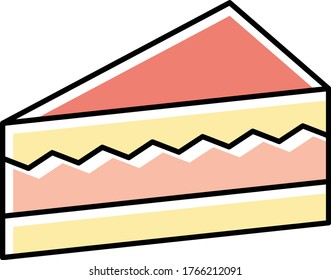 Ice Cream Cake Concept vector Color Icon Design, Foodie and gourmet Symbol on white background, Sweet Dessert Sign