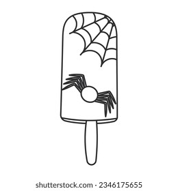 telaraña de araña de doodle de helados