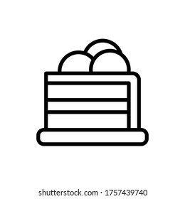 Ice cream, cake icon. Simple line, outline vector elements of freeze sweet icons for ui and ux, website or mobile application