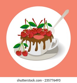 ice cream cake vector illustration