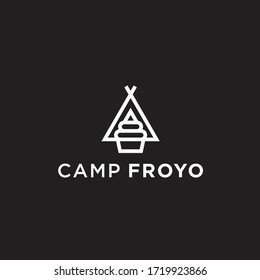logo del campamento de helados/logo del campamento