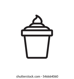 ice cream in can icon illustration isolated vector sign symbol