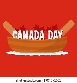 Ice cream Canada day national celebration icon - Vector