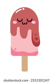 ice cream candy kawaii isolated