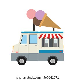 ice cream car icon